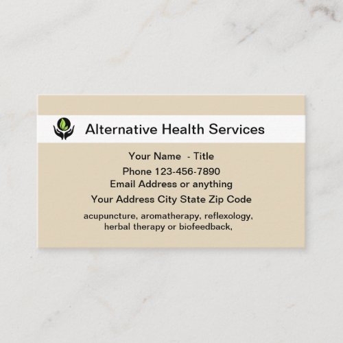 Alternative Health Care Services Business Card