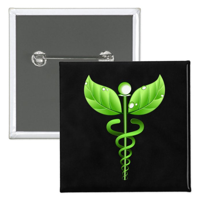 Alternative Medicine Caduceus Medical Symbol Badge Pins