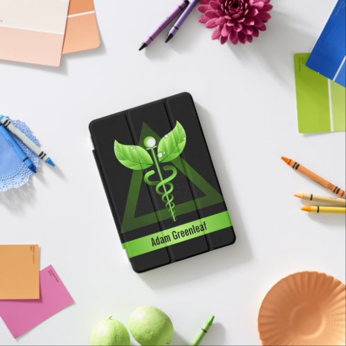 Alternative Medicine Green Caduceus Wellness  iPad Mini Cover