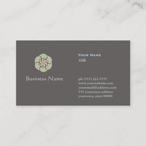 Customizable Alternative Medicine Profession Business Card