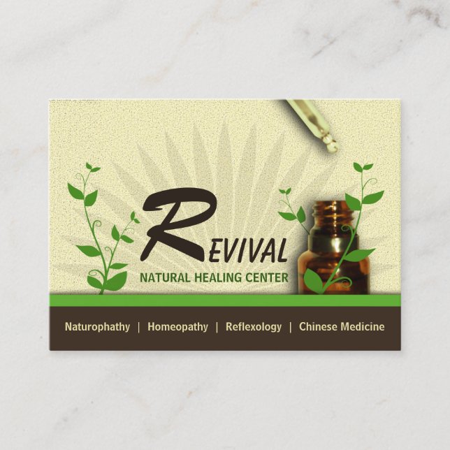 Alternative Medicine Homeopathic Business Cards (Front)