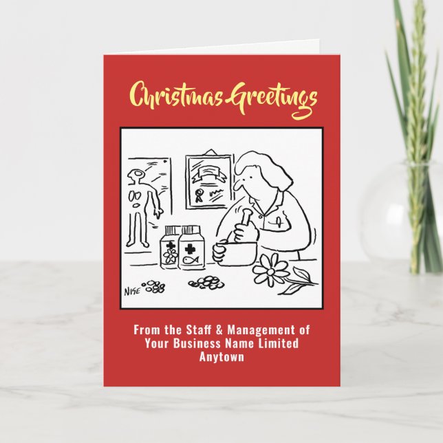 Alternative Medicine or Homeopathy Christmas Card (Front)