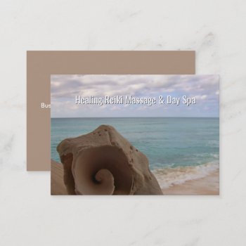 Alternative Medicine Reiki | Holistic Health Beach Business Card by angela65 at Zazzle