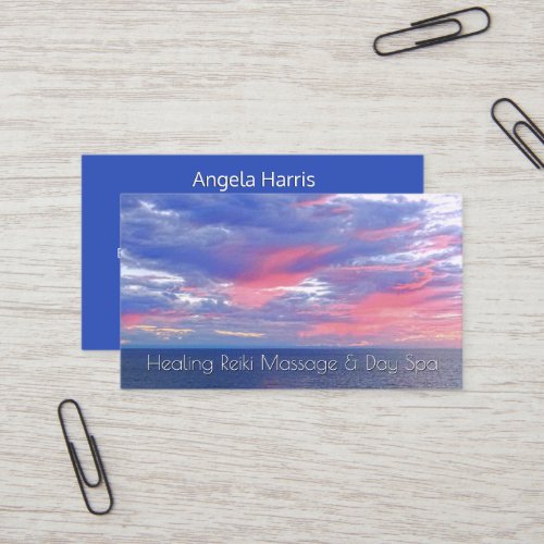 Alternative Medicine Reiki Holistic Health Sunset Business Card