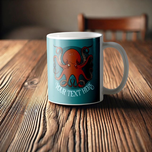 Alternative Octopus Artwork Add Your Text Design Coffee Mug (Creator Uploaded)