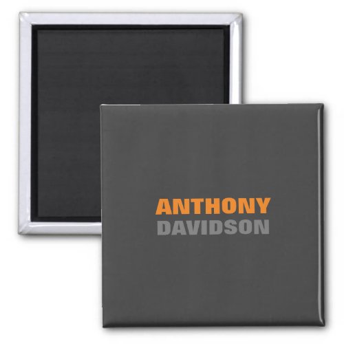 Alternative Perfect Size Grey Orange Bold Text Magnet