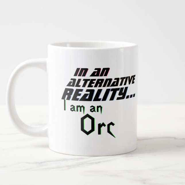 Alternative Reality Me Orc Giant Coffee Mug (Left)