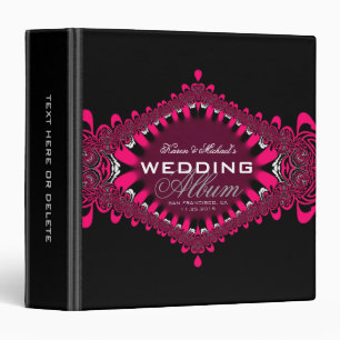 Alternative Red Lace Wedding Album Binder