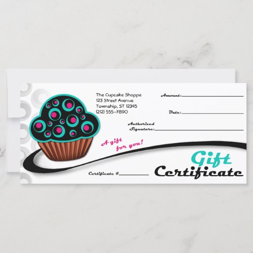 Alternative Retro Teal Cupcake _ Gift Certificates