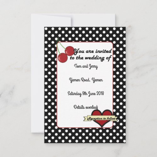 Alternative Rockabilly Wedding Invite