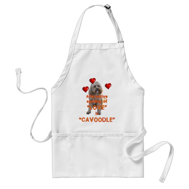 alternative spelling of LOVE is CAVOODLE Adult Apron (Front)