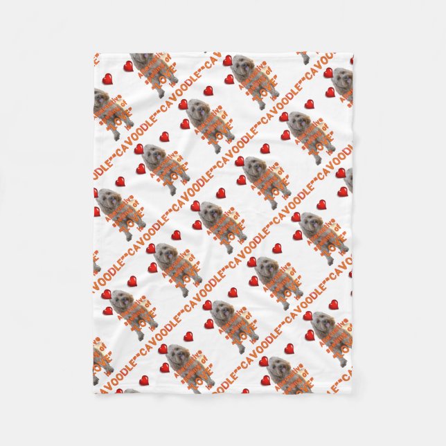 alternative spelling of LOVE is CAVOODLE Fleece Blanket (Front)