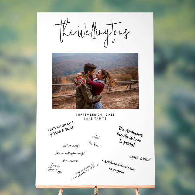 Alternative Wedding Guest Book Photo Script Acrylic Sign (Creator Uploaded)
