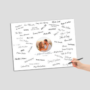 Alternative Wedding Guest Book Photo Script Foam Board