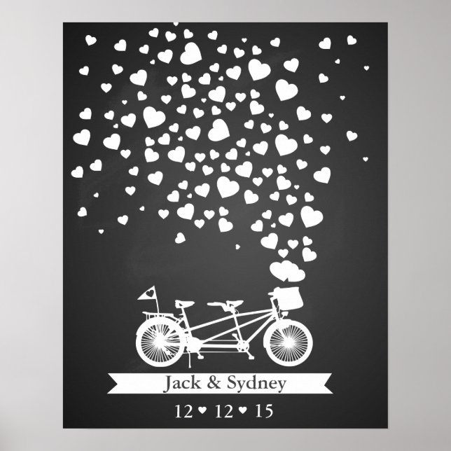 Alternative wedding guest book tandem chalkboard (Front)