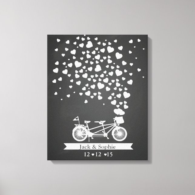 Alternative wedding guest book tandem chalkboard (Front)