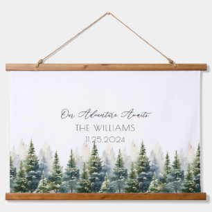 Alternative Wedding Guest Green Book Pine Trees Hanging Tapestry