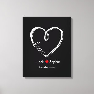 Alternative wedding guestbook infinity heart color