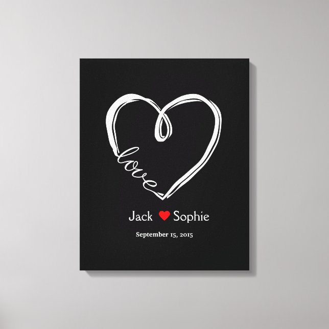 Alternative wedding guestbook infinity heart color (Front)