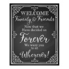 Alternative wedding seating plan sign Chalkboard