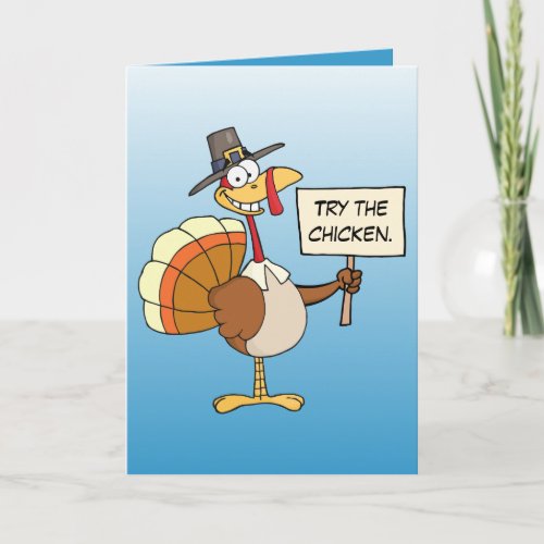 Alternatives to Turkey for Thanksgiving Dinner Holiday Card