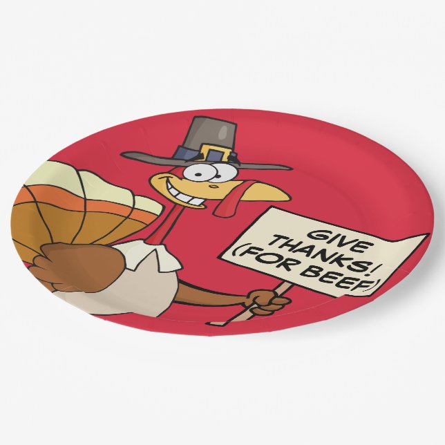 Alternatives to Turkey for Thanksgiving Dinner Paper Plates (Angled)