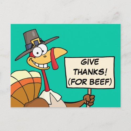 Alternatives to Turkey for Thanksgiving Dinner Postcard