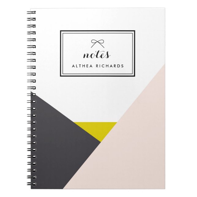 Althea Blush Asbtract Personalized Notebook (Front)