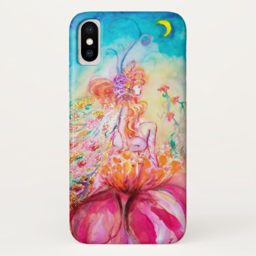 ALTHEA Whimsical Fairy on the Pink Flower iPhone X Case
