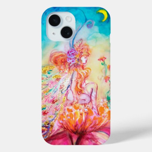 ALTHEA Whimsical Fairy on the Pink Flower iPhone 15 Case