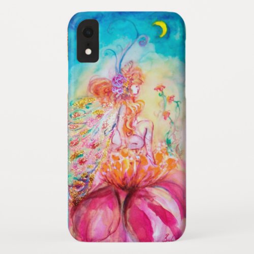 ALTHEA Whimsical Fairy on the Pink Flower iPhone XR Case