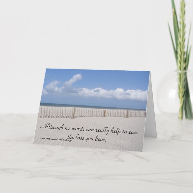 Although no words can really help, Condolence Card (Front)
