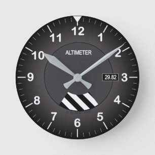 Altimeter Style Clock