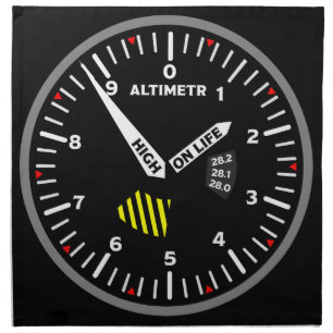 Altimetr Pilot Aviation Geek Cloth Napkin