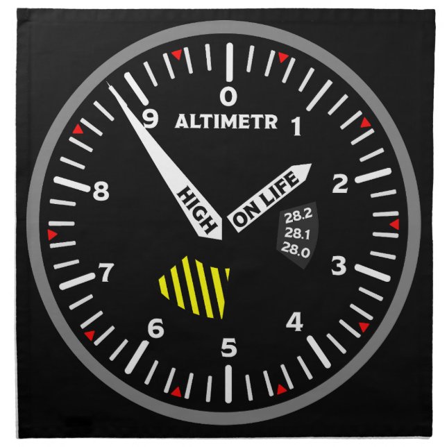 Altimetr Pilot Aviation Geek Cloth Napkin (Front)