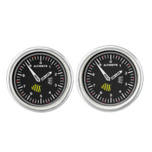 Altimetr Pilot Aviation Geek Cufflinks