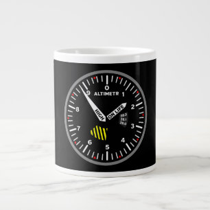 Altimetr Pilot Aviation Geek Giant Coffee Mug