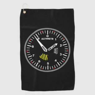 Altimetr Pilot Aviation Geek Golf Towel