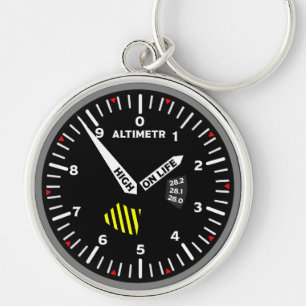 Altimetr Pilot Aviation Geek Keychain
