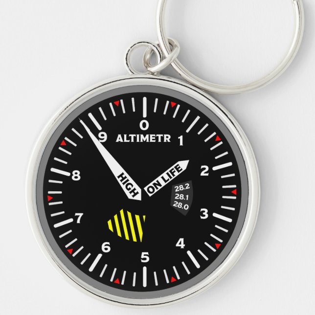 Altimetr Pilot Aviation Geek Keychain (Front)