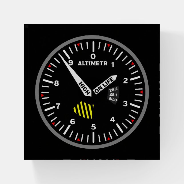 Altimetr Pilot Aviation Geek Paperweight (Front)