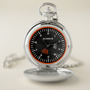 Altimetr Pilot Aviation Geek Pocket Watch