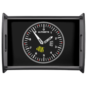 Altimetr Pilot Aviation Geek Serving Tray
