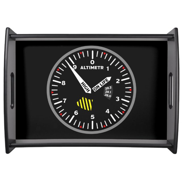 Altimetr Pilot Aviation Geek Serving Tray (Front)