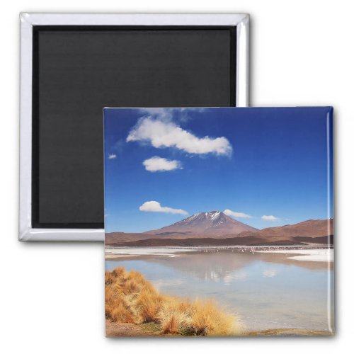 Altiplano landscape with volcano in Bolivia Magnet