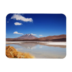 Altiplano landscape with volcano in Bolivia Magnet