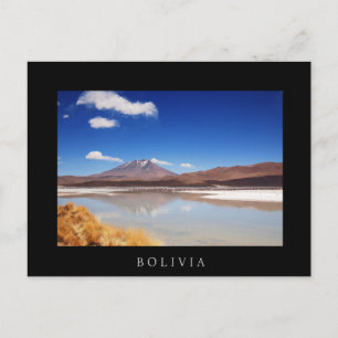 Altiplano landscape with volcano in Bolivia Postcard