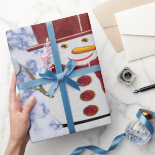 Alto Cheerful Snowman Wrapping Paper