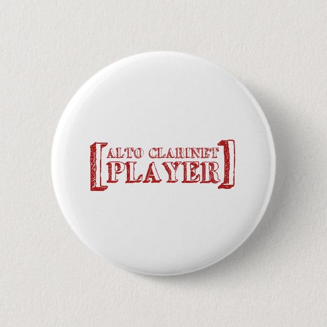 Alto Clarinet  Player Pinback Button (Front)