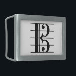 Alto Clef Belt Buckle<br><div class="desc">Wear your favorite clef! An alto clef on a staff dresses up this wonderful belt buckle. Great for violists, or for any music lover!</div>